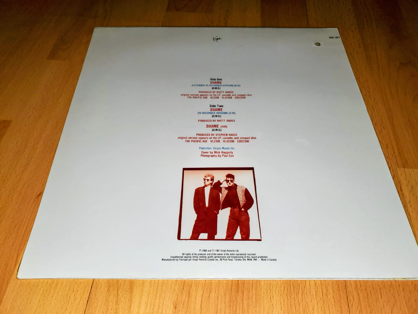 Sealed 1987 (HTF) - Orchestral Manoeuvres in the Dark 12" Vinyl - photo 5