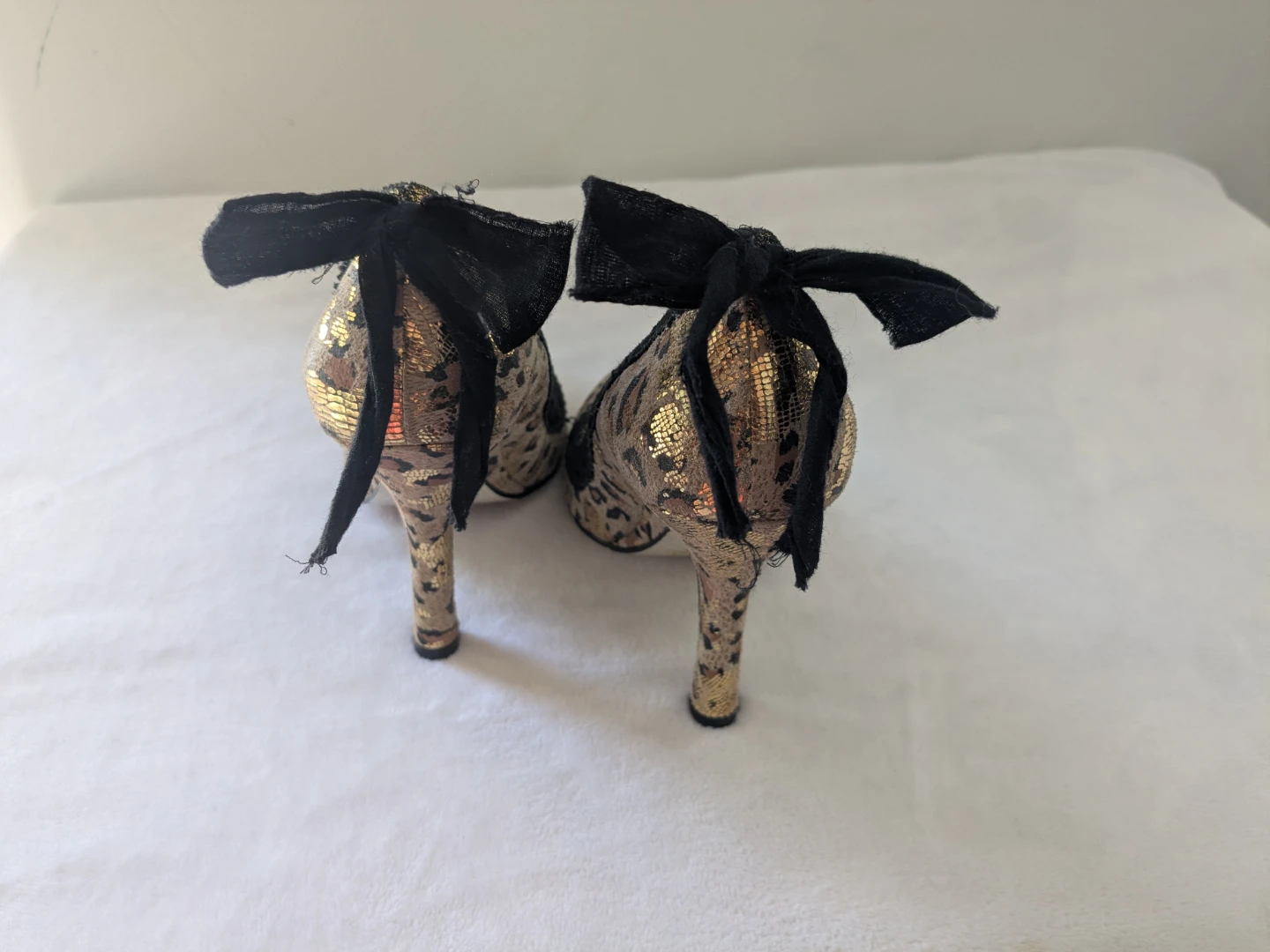 Irregular Choice Gold Leopard Print High Heel Pumps - photo 2