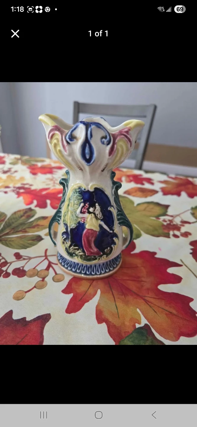 Ceramic Vase with Figurines