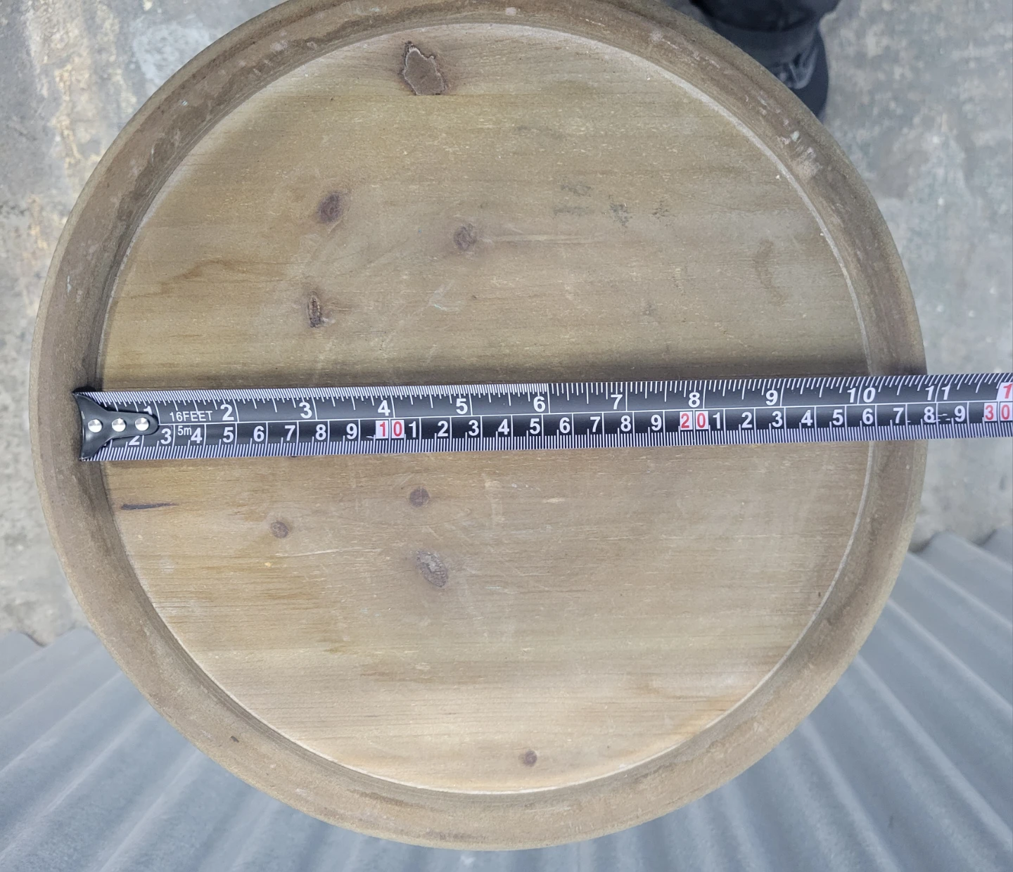 Round Wood Top Plant Stand - photo 3