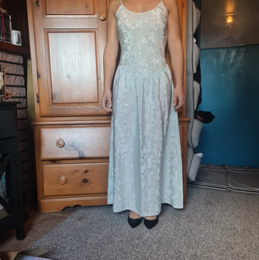 🏆ST MICHAEL (UK) Light Blue Floral Maxi Dress