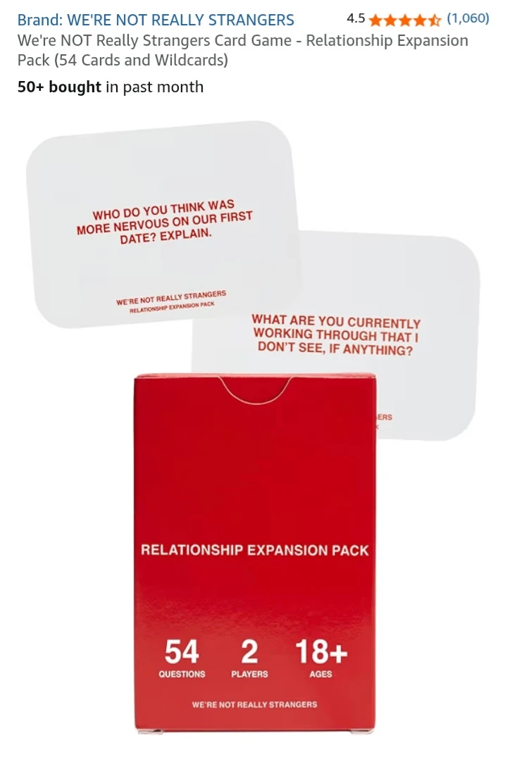 NEW!   We're Not Really Strangers Relationship Expansion Pack