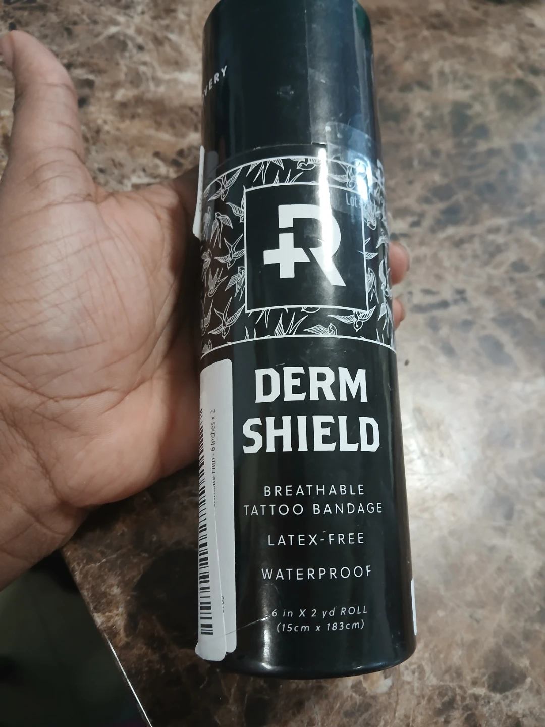 R Derm Shield Breathable Tattoo Bandage 6in x 2yd Roll