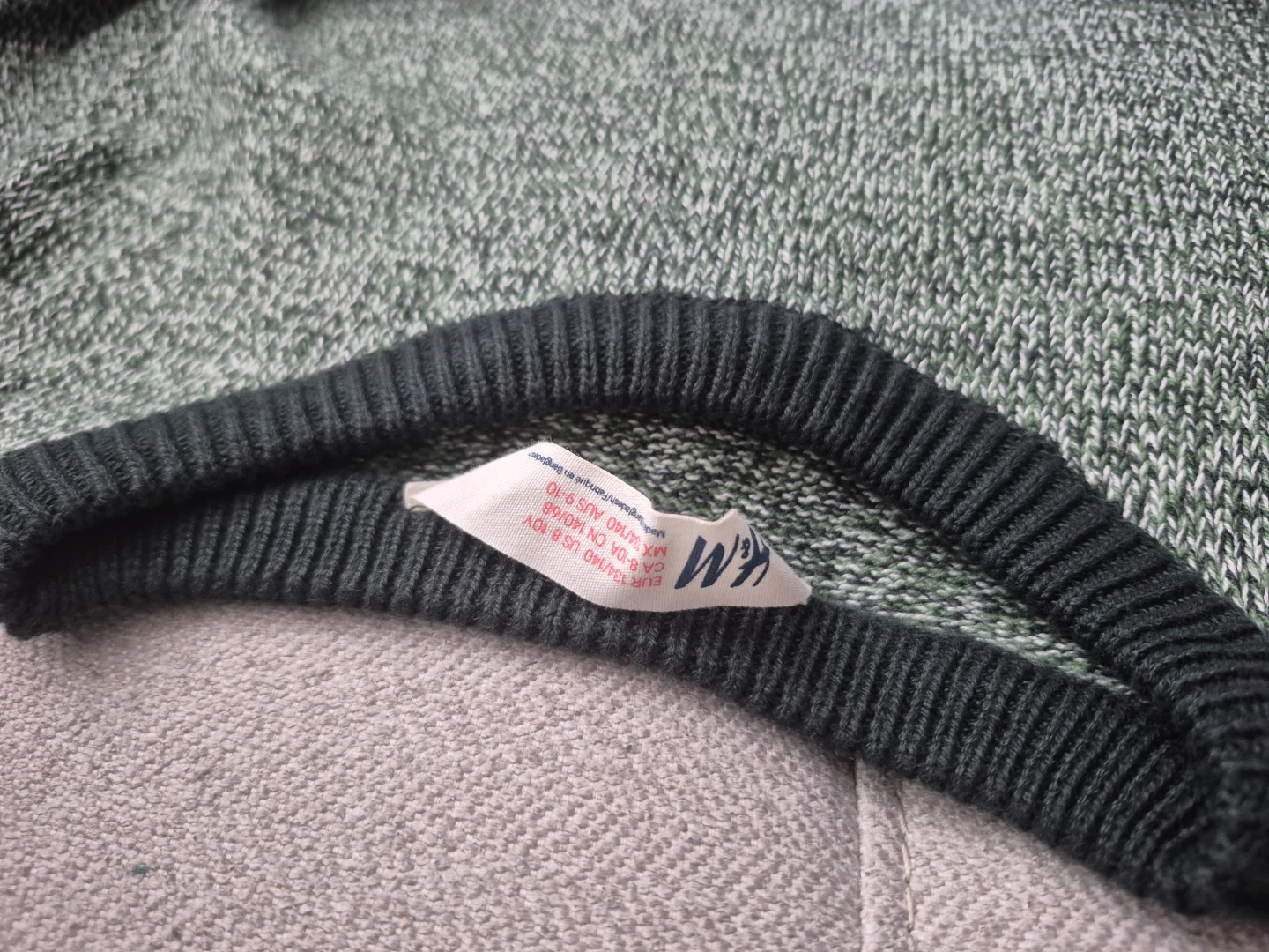 H&M Green & White Striped Knit Sweater - Kids Size 10-12Y - photo 4