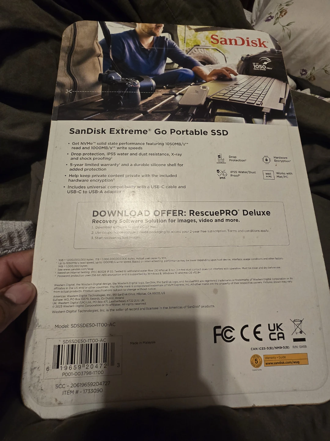 SanDisk Extreme Go Portable SSD 1TB - photo 2