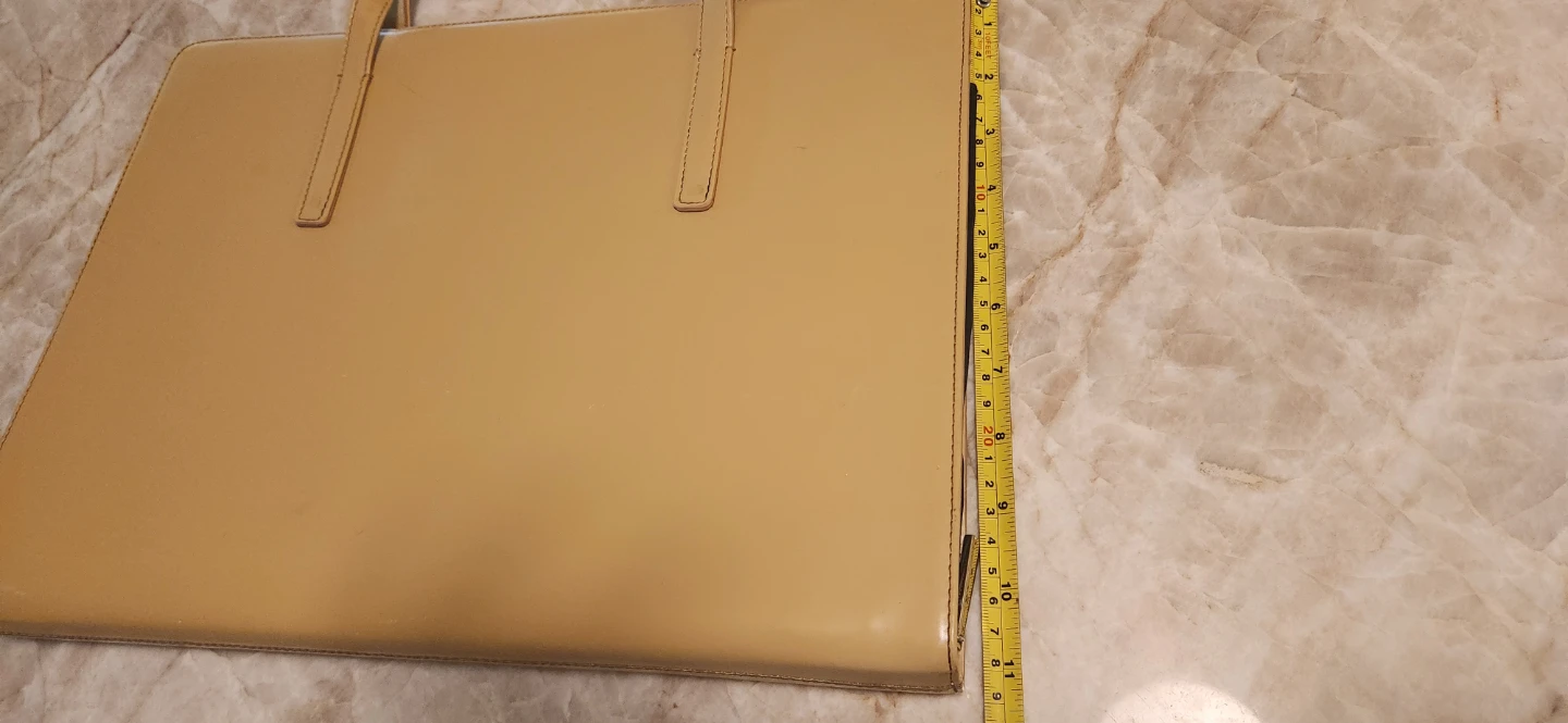 Tan Leather Briefcase / Laptop Bag - photo 2