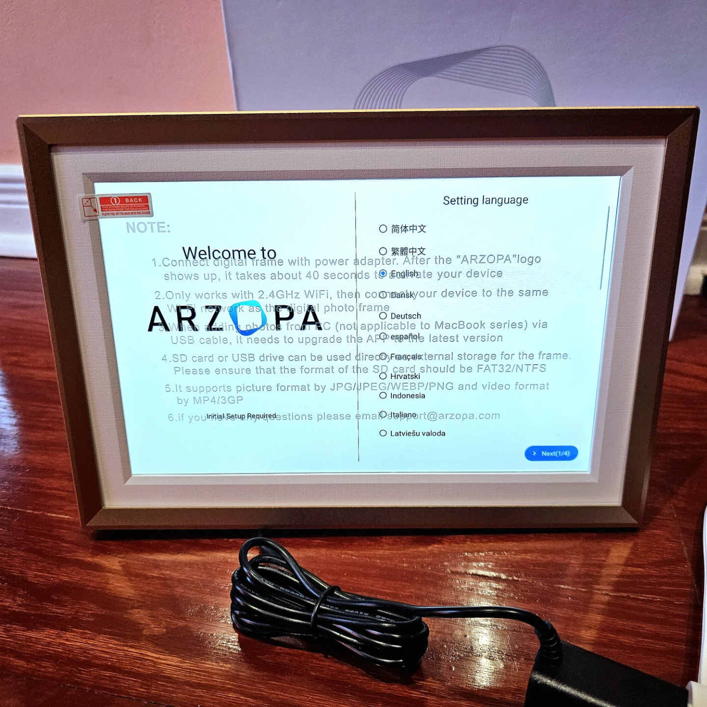 Arzopa 10.1" Smart Digital Picture Frame WiFi Touchscreen D10 - photo 2