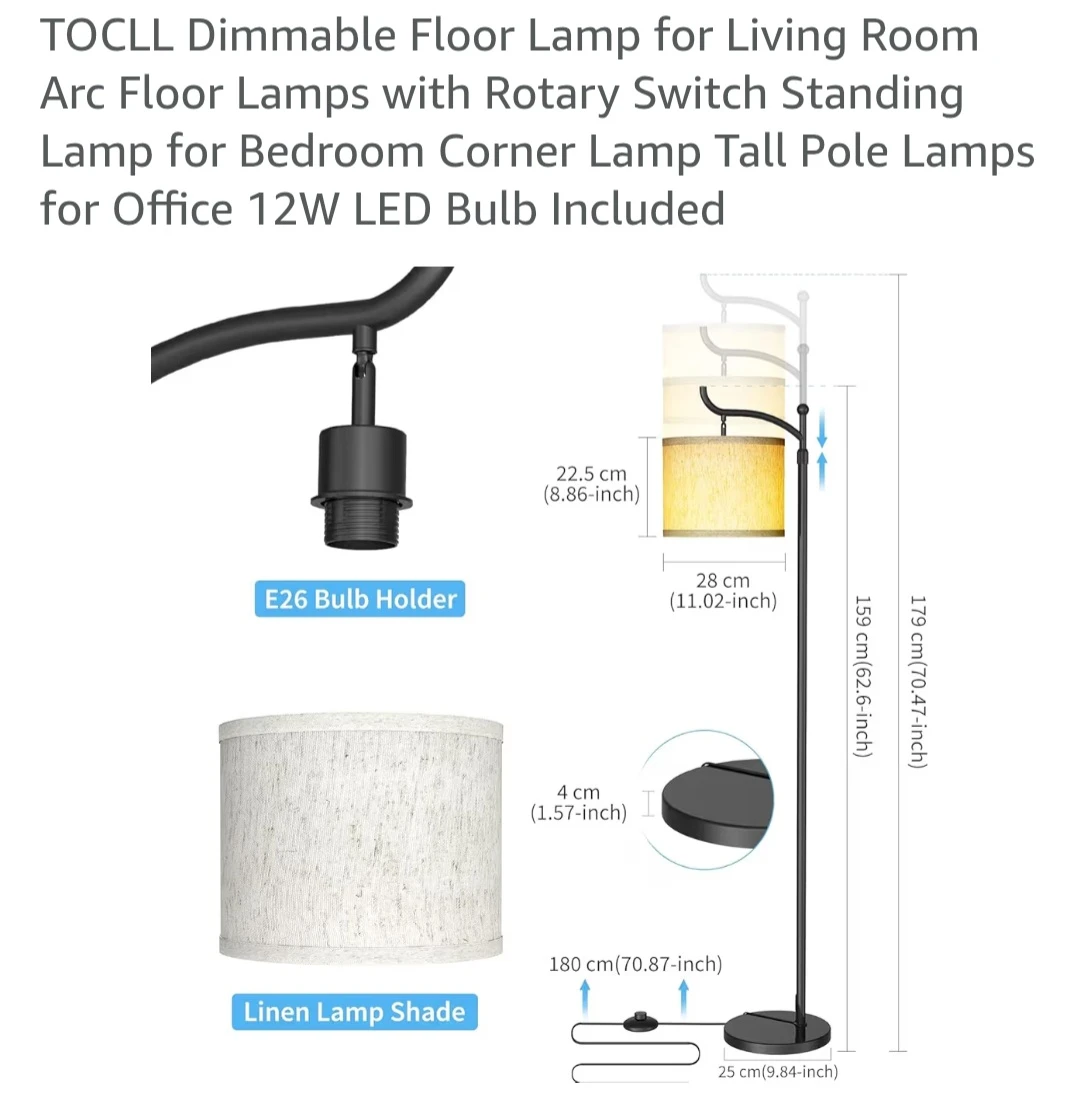 TOCLL Dimmable Floor Lamp