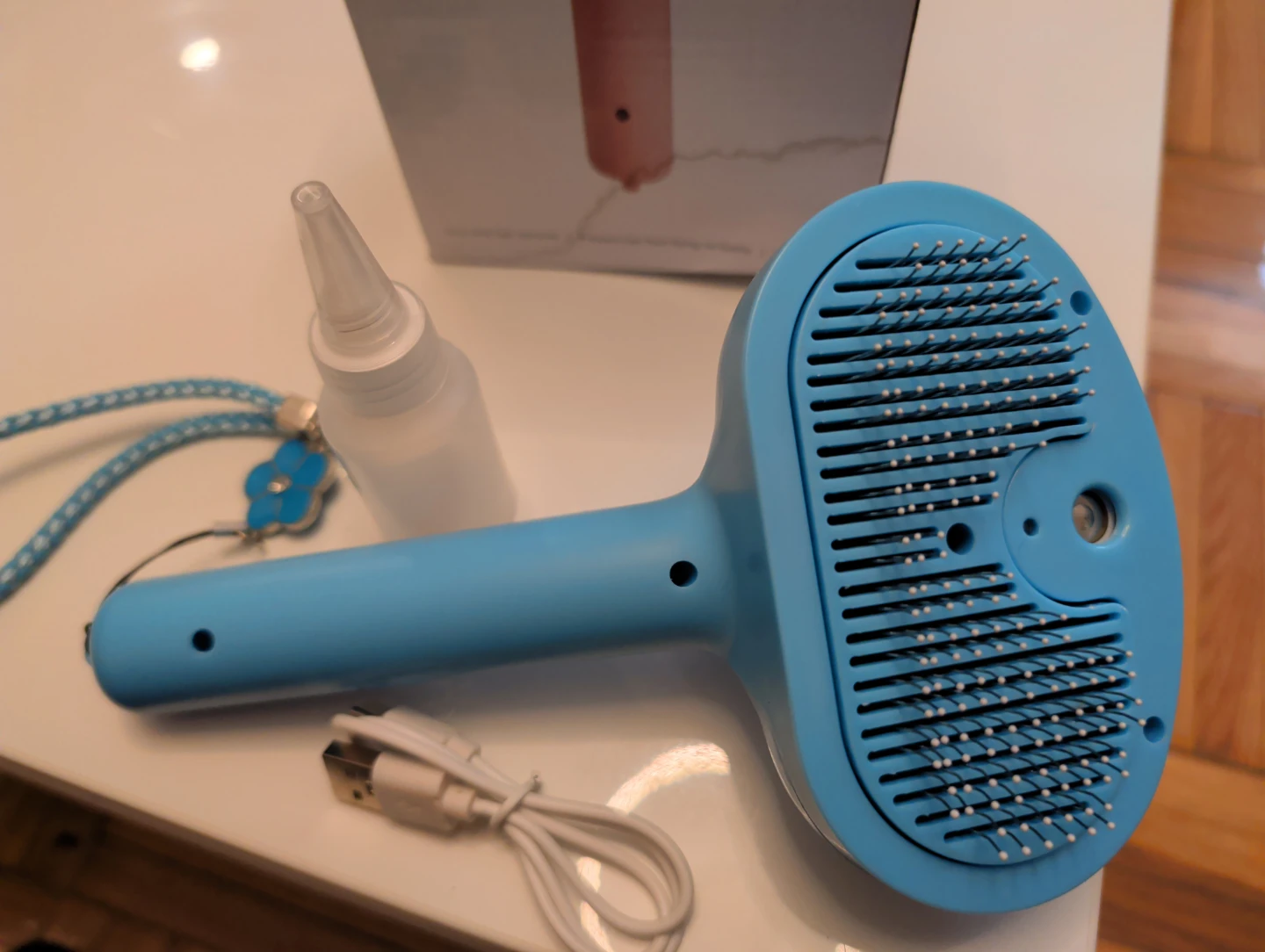 Pet Spray Hair Brushing Comb - Blue - photo 2