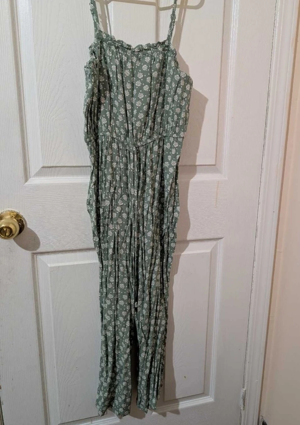Green and White Jumpsuit
