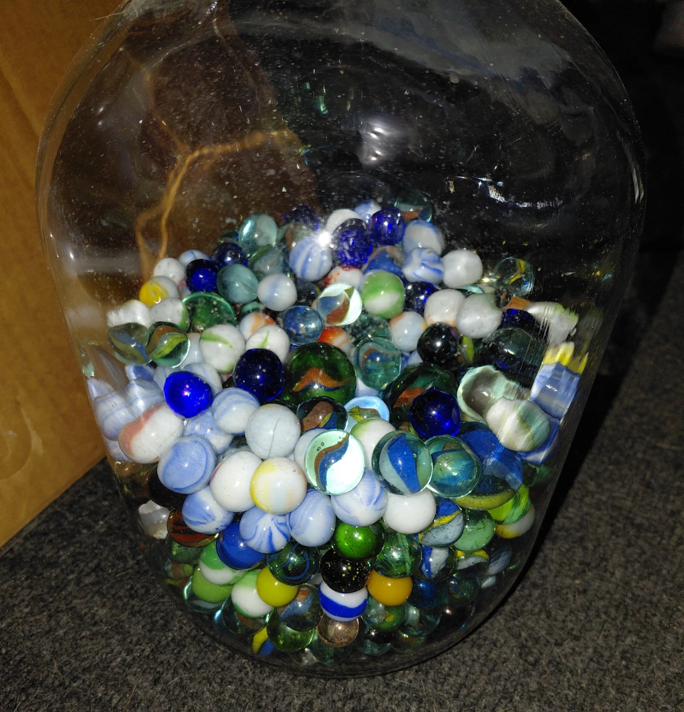 Glass Jug of Assorted Marbles - photo 2
