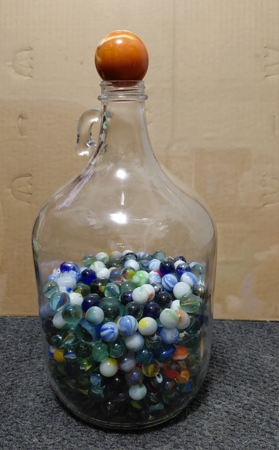 Glass Jug of Assorted Marbles - photo 3
