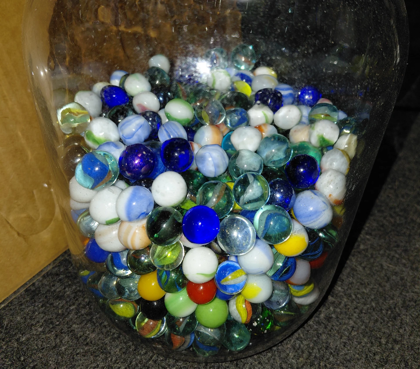 Glass Jug of Assorted Marbles - photo 5
