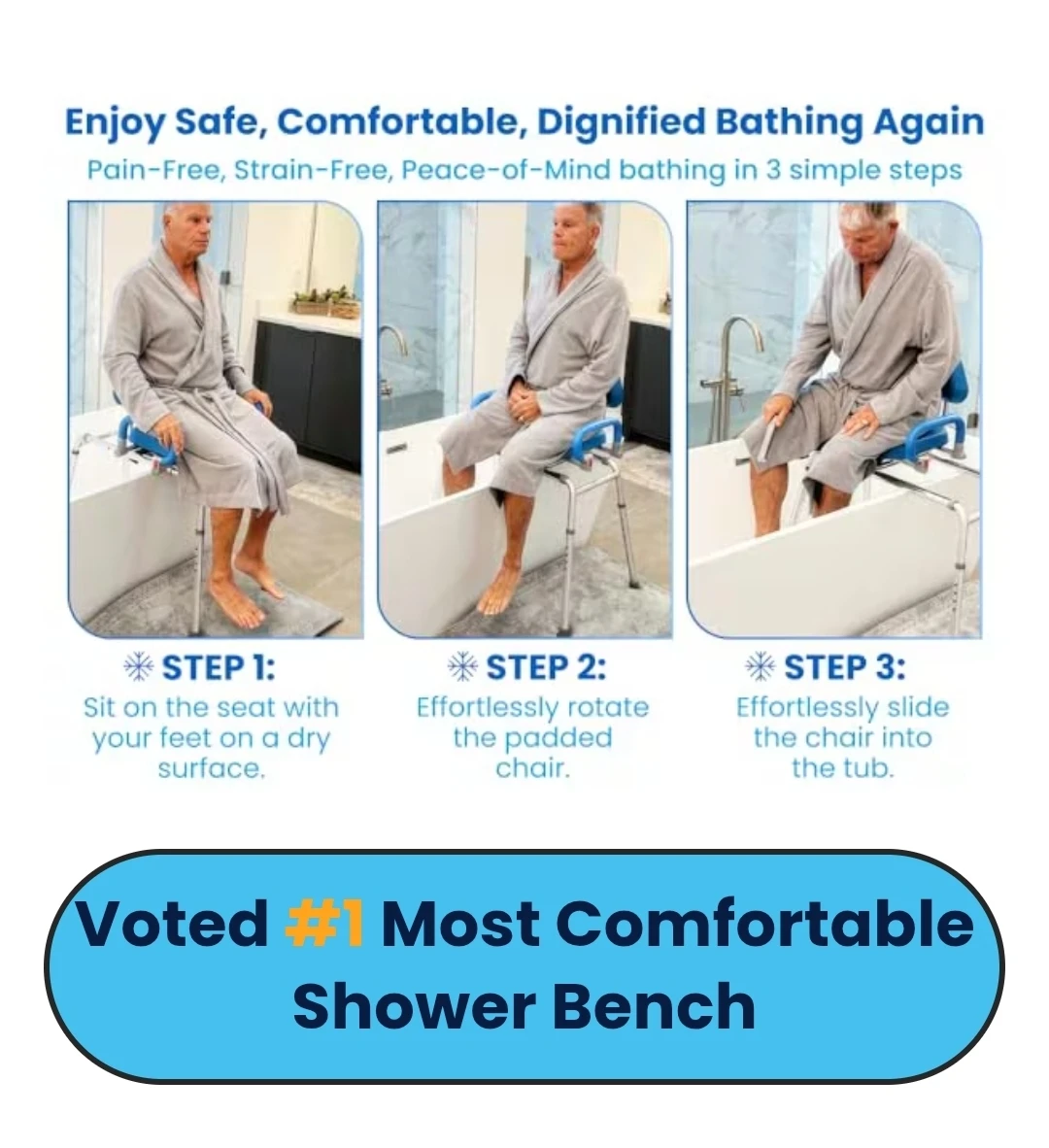 AllVibrant Sliding Transfer Bath Bench - photo 4