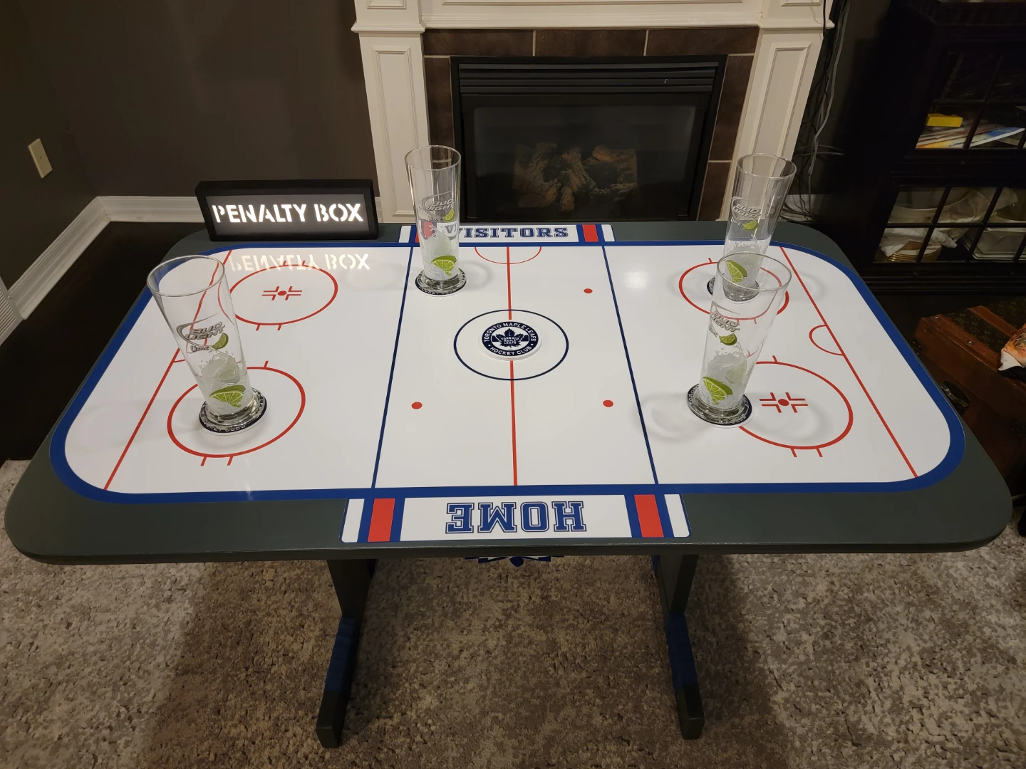 Multi use Hockey Theme Table with Penalty Box Light - photo 4