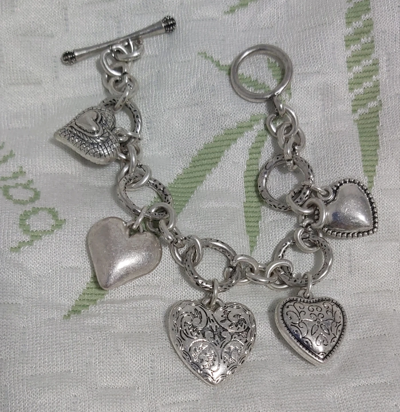 Antique Silver Heart Bracelets