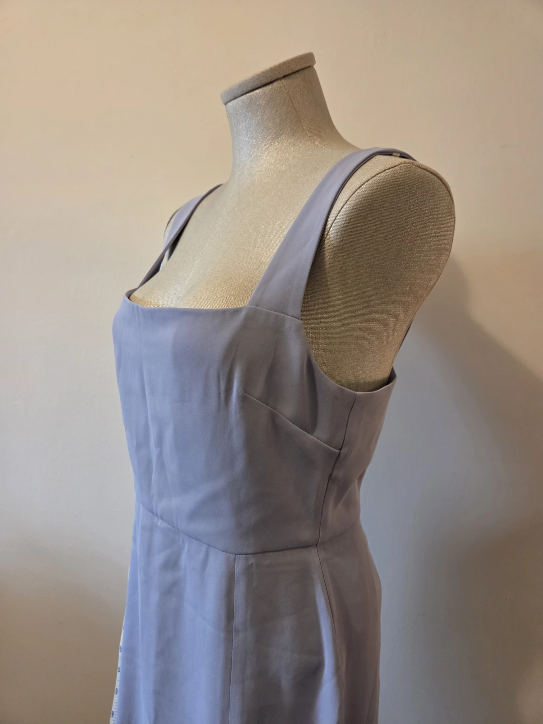 Babaton Lilac Square Neck Midi Dress with Slit - photo 2