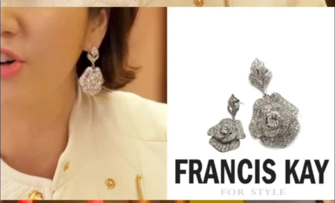 Sparkly Flower Dangle Earrings - photo 3