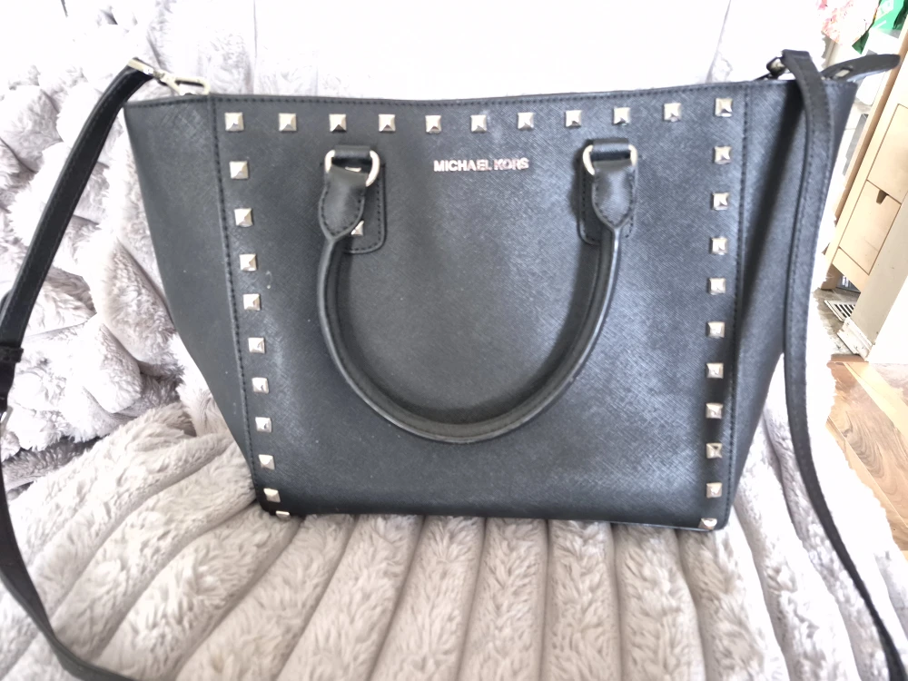 Michael Kors Black Studded Selma Bag