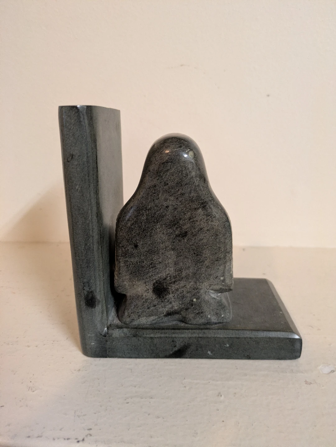 Vintage Stone Figurine Bookend with Drum - photo 3