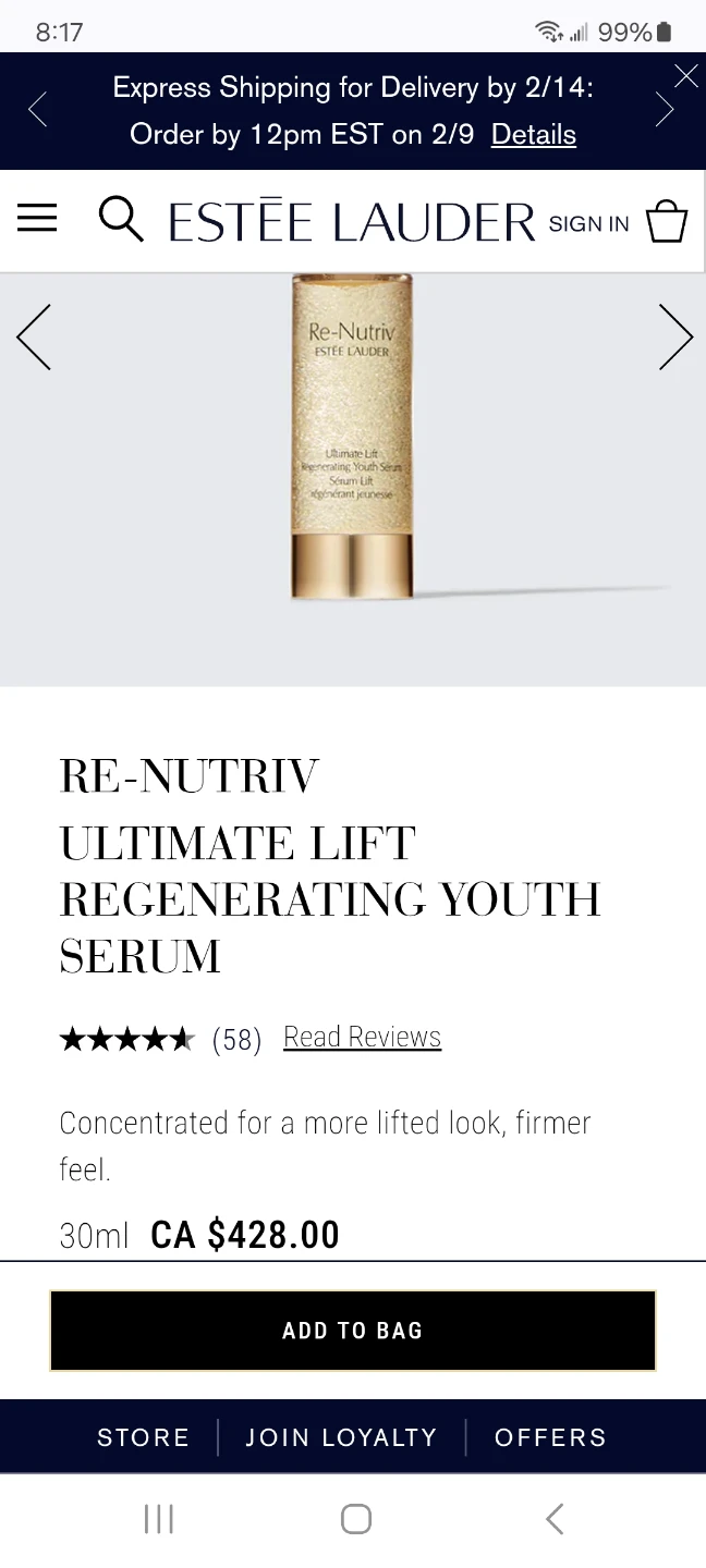 Estée Lauder Re-Nutriv Ultimate Lift Regenerating Youth Serum - photo 2