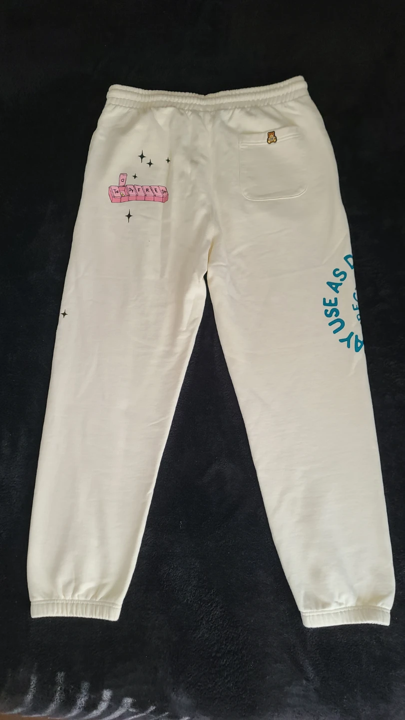 Rare Teddy Fresh RX "Pill" Sweatpants - Ivory - Size Large 🏆 - photo 2