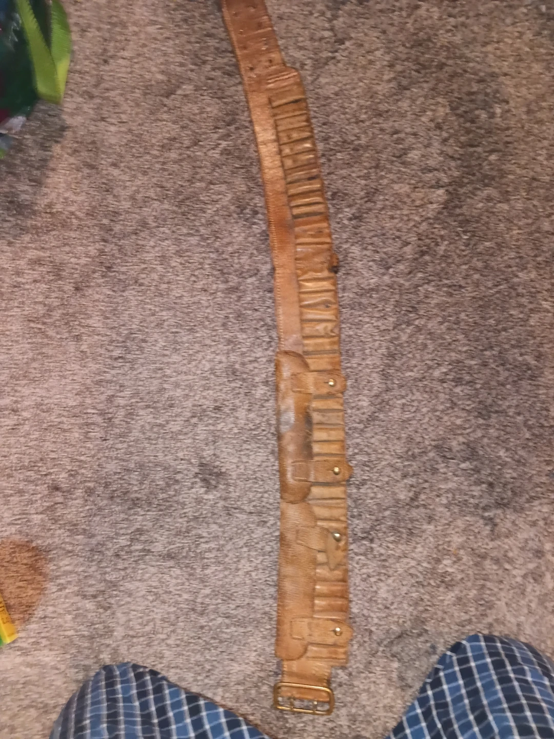 Brown Leather Bullet Belt