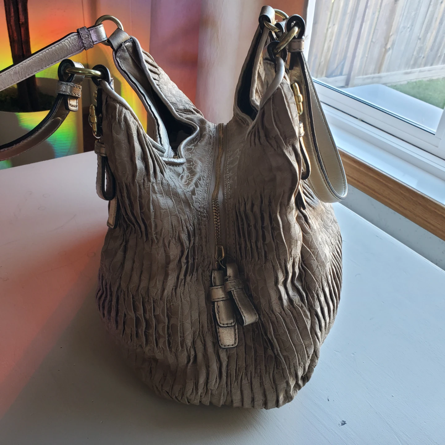 Coach Leather/Fabric Hobo Handbag - photo 3