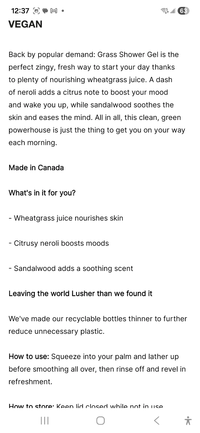 Lush Grass Shower Gel 100ml - photo 4