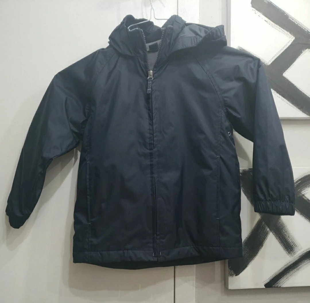 Lands' End Kids Hooded Jacket - Navy Blue - Size S/P (98-104cm)