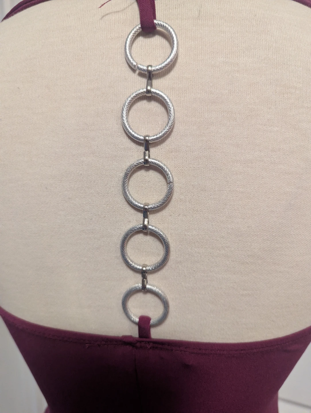 RIPE Halter Top with Ring Detail - Burgundy - S/P - photo 3
