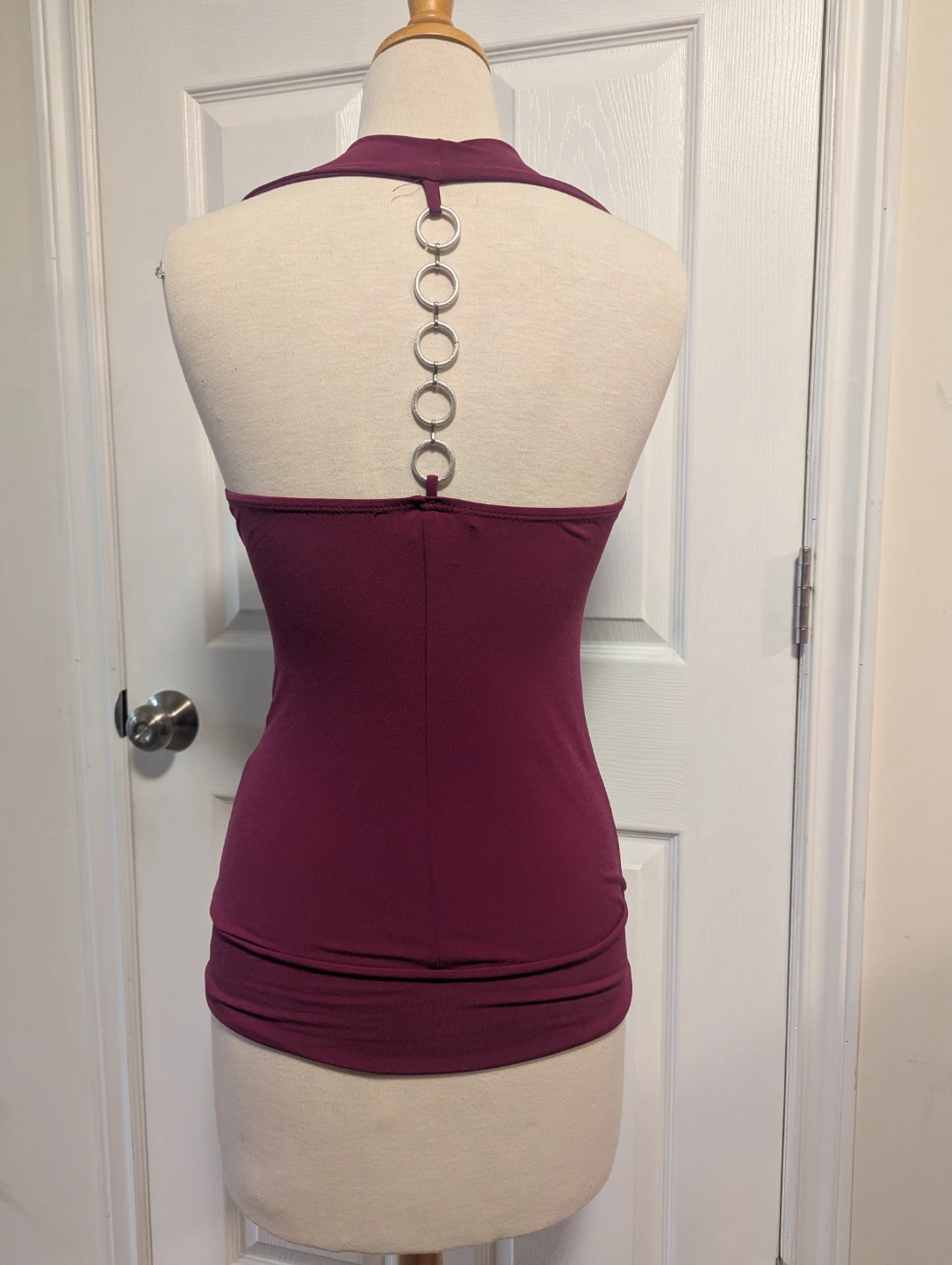RIPE Halter Top with Ring Detail - Burgundy - S/P - photo 4