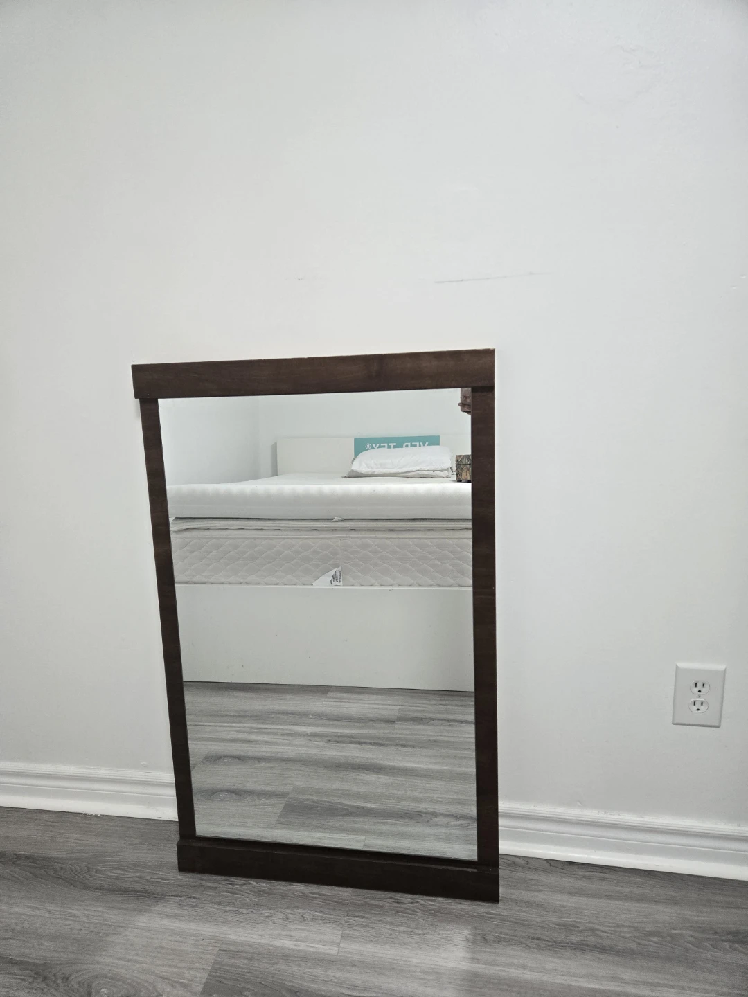 Dark Wood Framed Mirror
