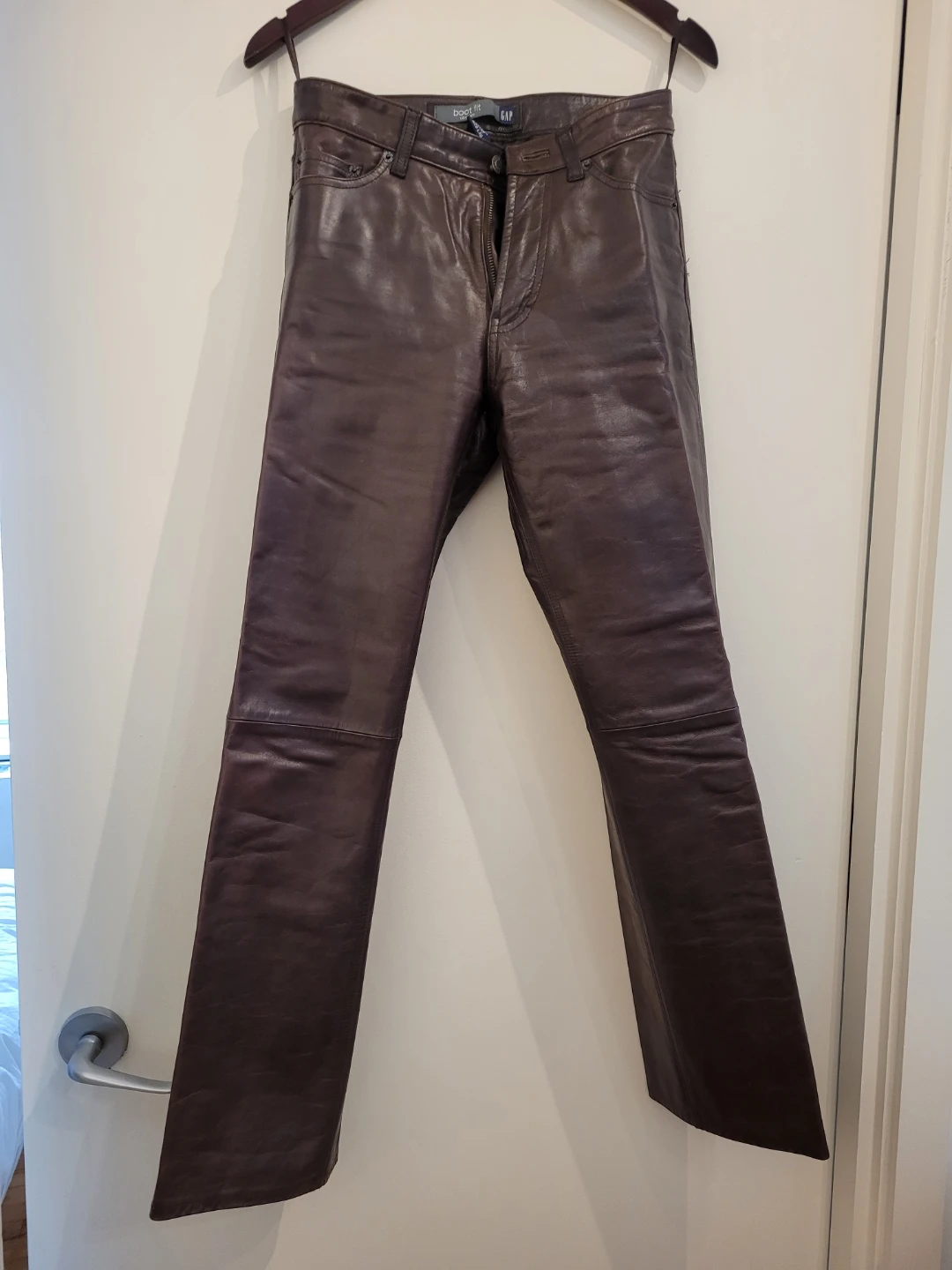 GAP Brown Leather Pants, worn only a few times - photo 2