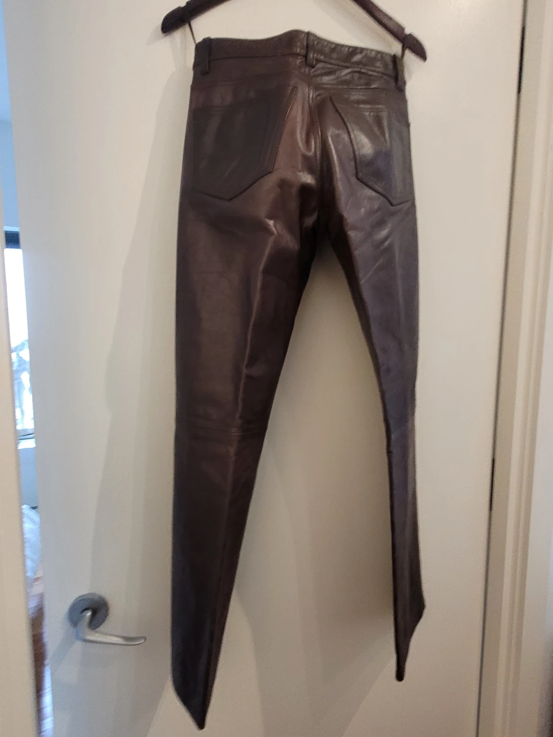 GAP Brown Leather Pants, worn only a few times - photo 3