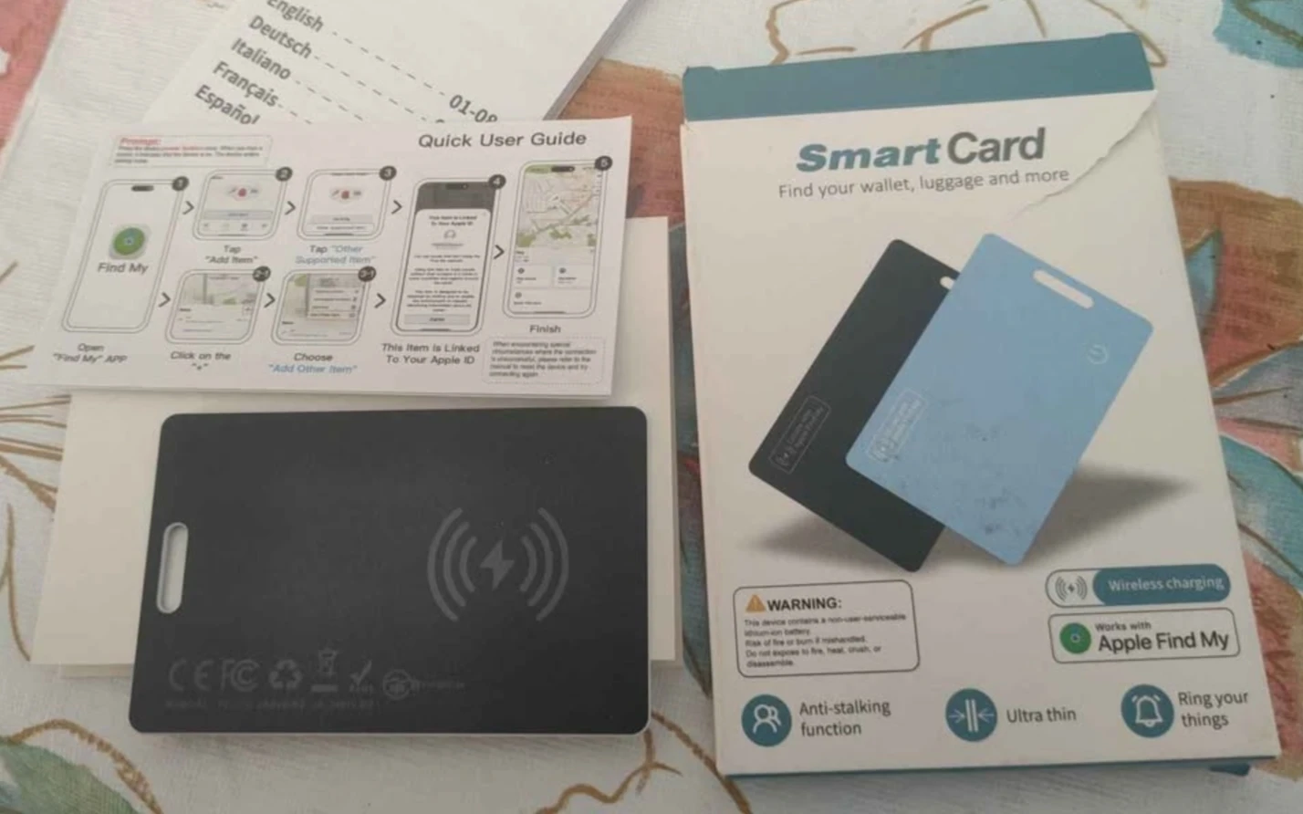 Smart Card for Apple Find My - Wireless Charging
