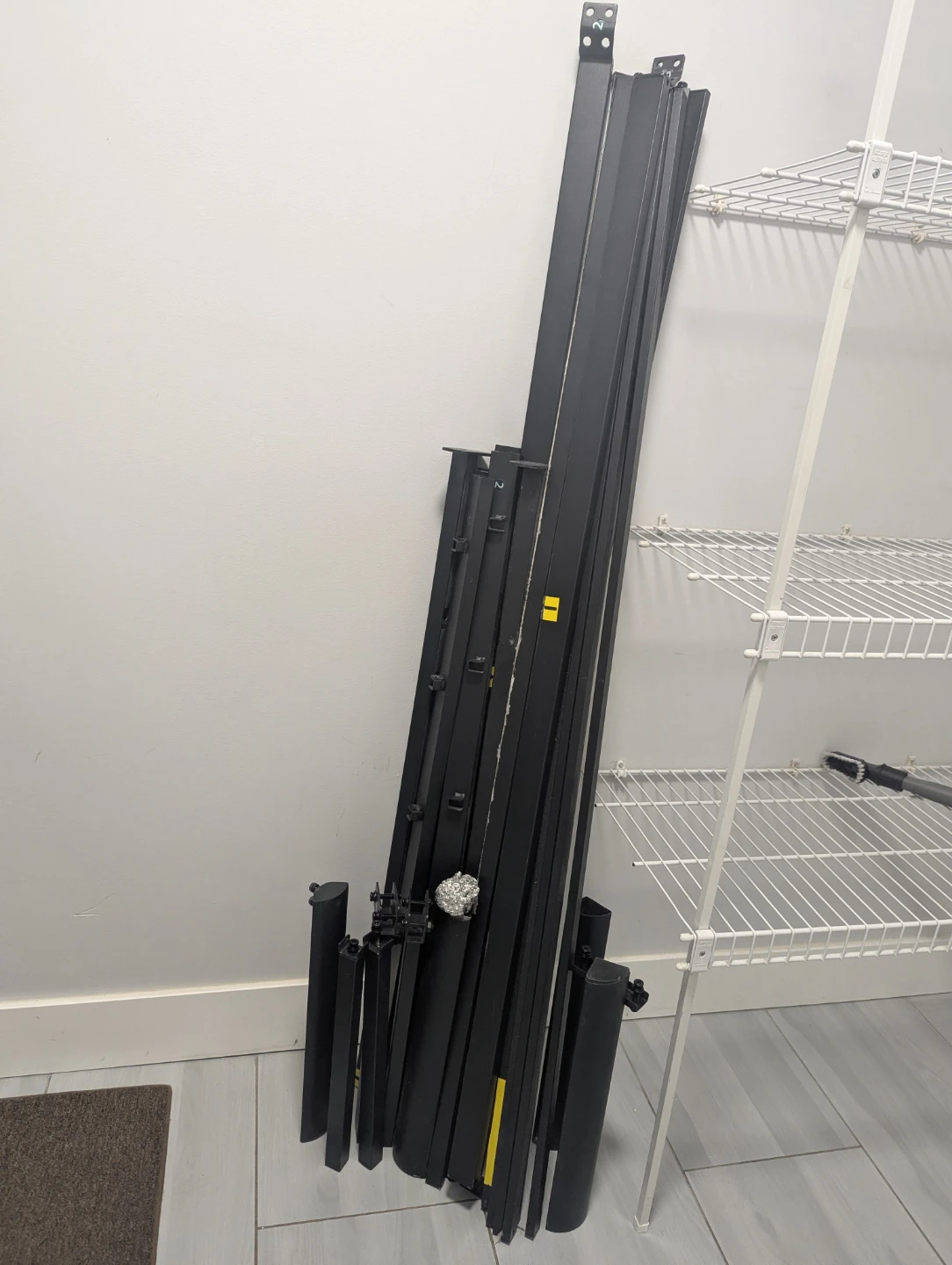 Black Metal TWIN Bed Frame Components