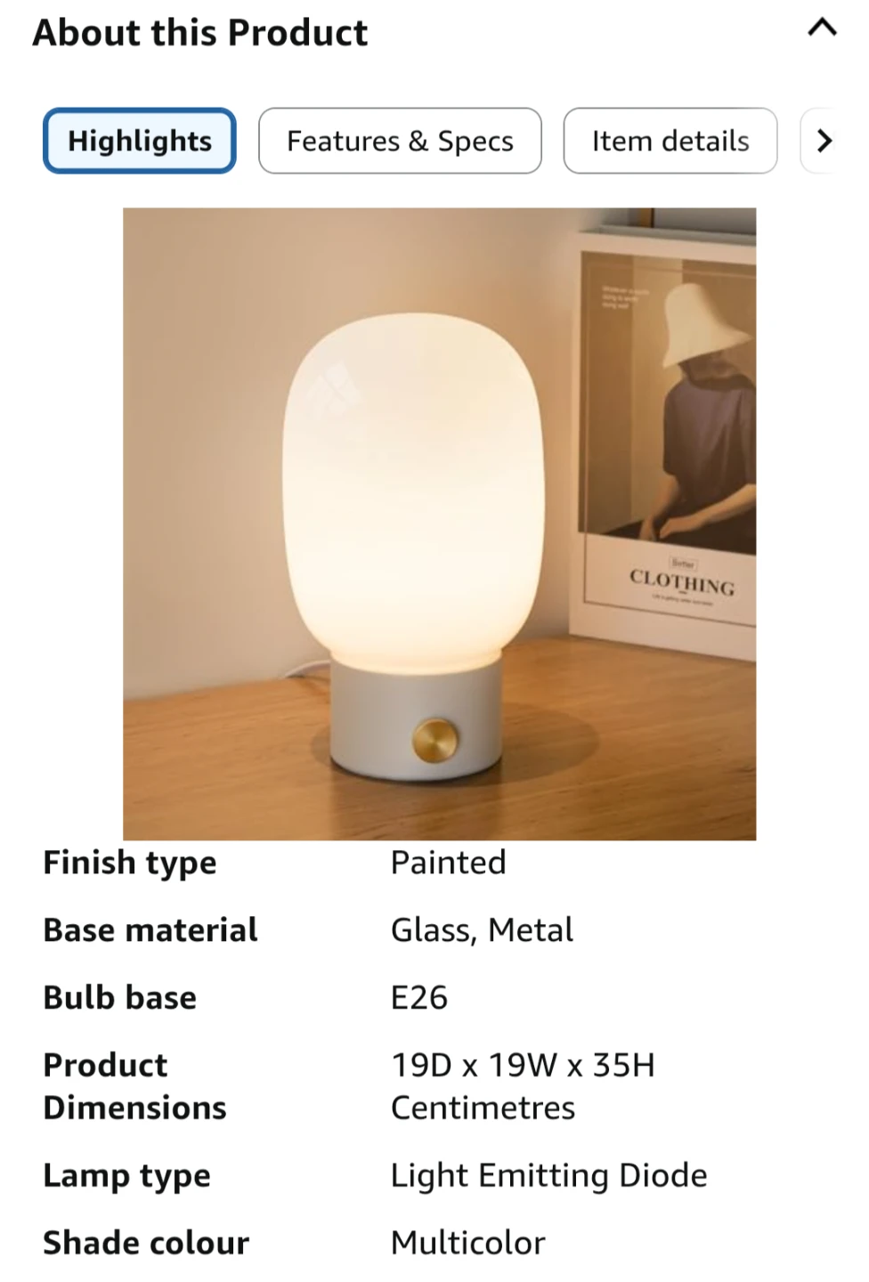 ONEWISH Table Lamp – White - photo 4