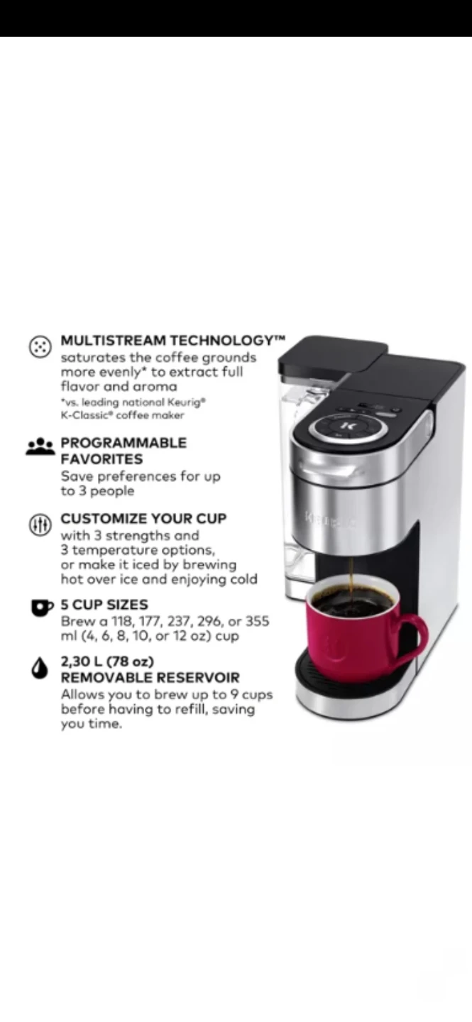 Keurig K-Supreme Plus Stainless Steel + 1 Accessory (BNIB) - photo 5