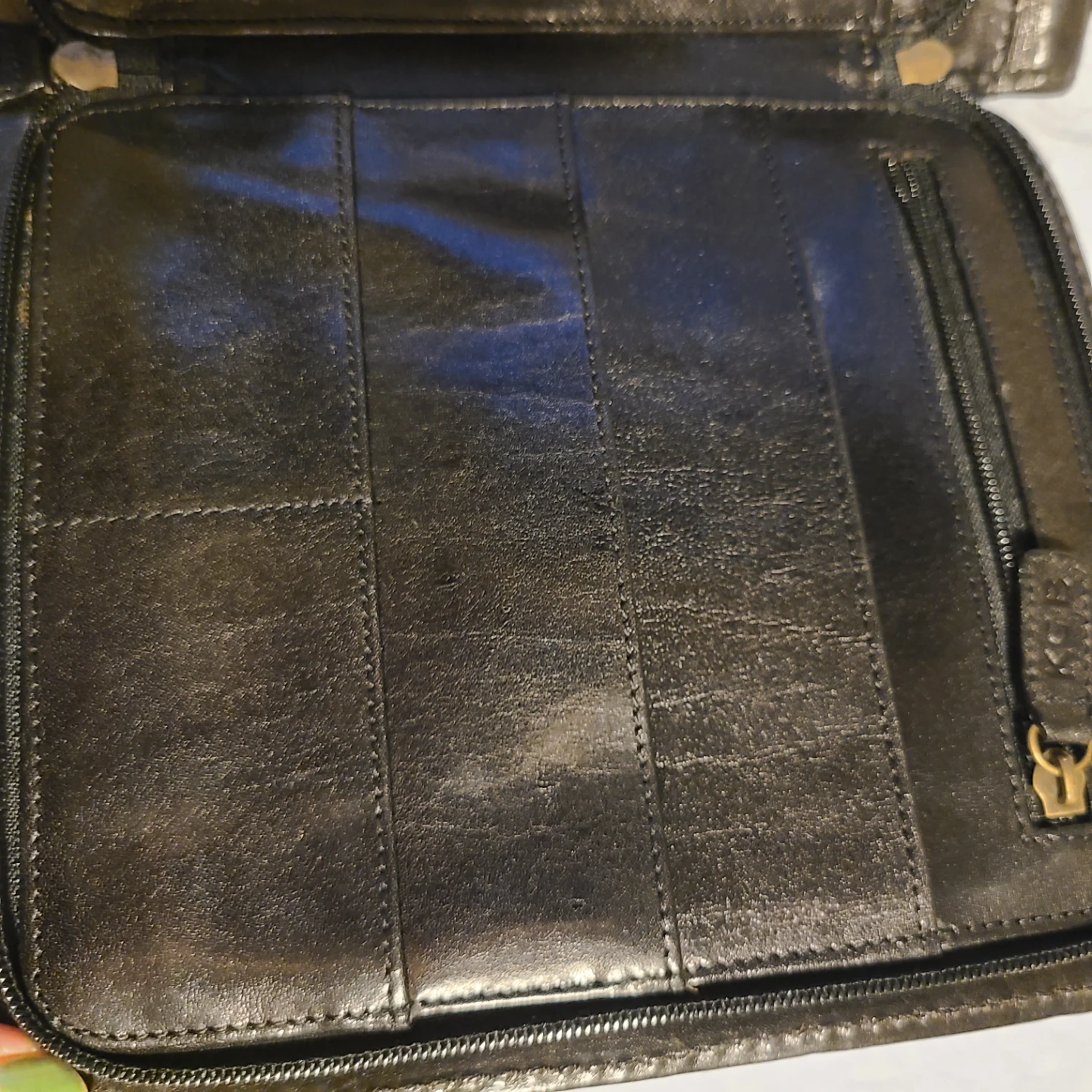 New KGB Black Leather Organizer Bag - photo 4