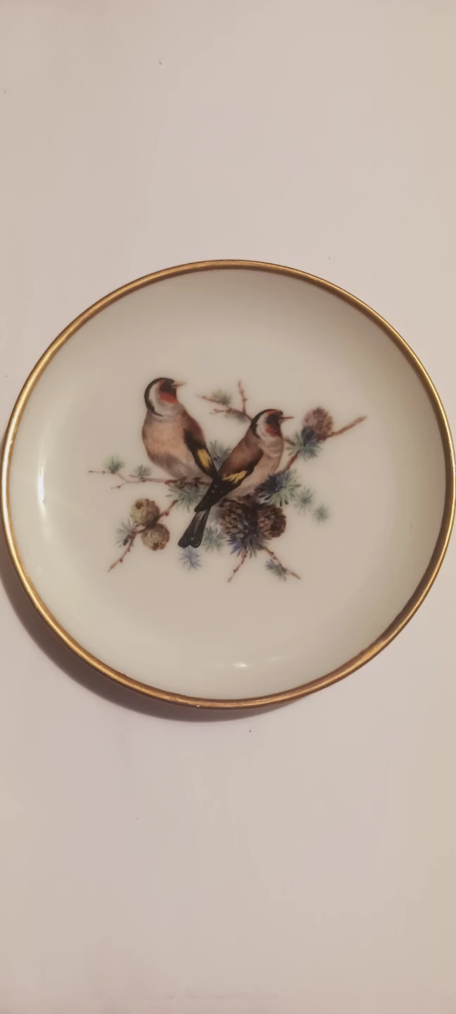 AK Vogel Western Germany Gold Rimmed Mini Plate - photo 4