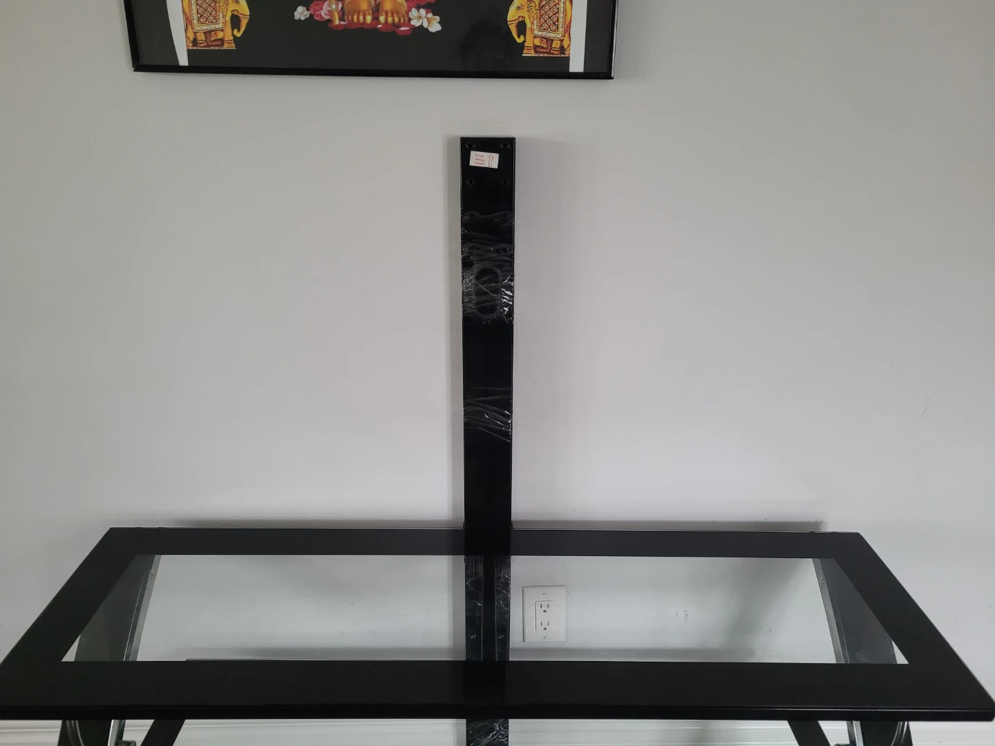 Black Glass TV Stand with Mount - photo 3