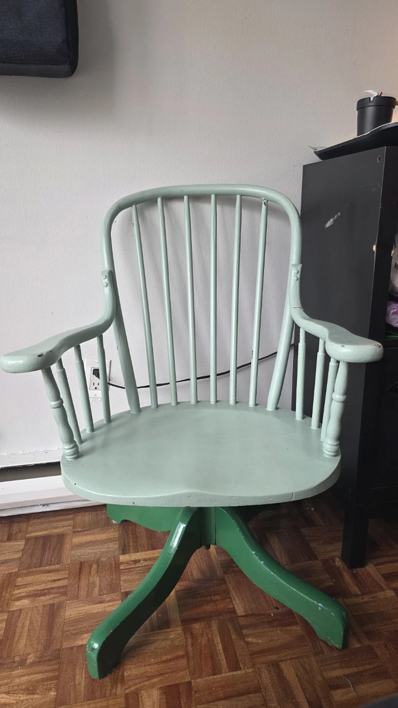 Vintage Green Swivel Chair