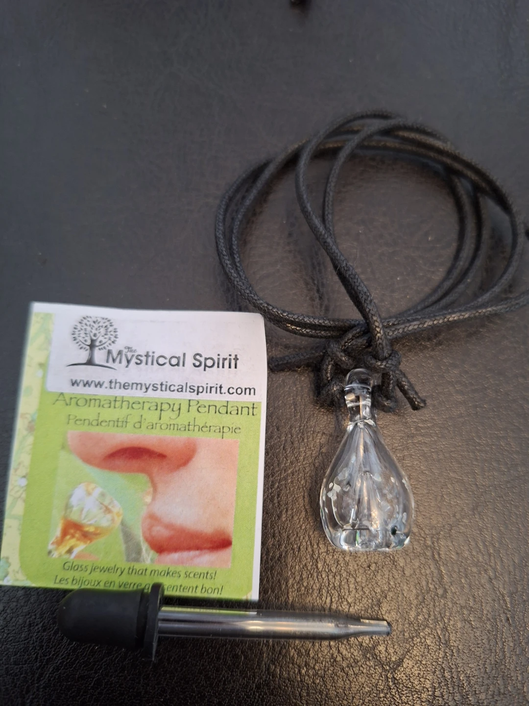 Glass Aromatherapy Pendant Necklace