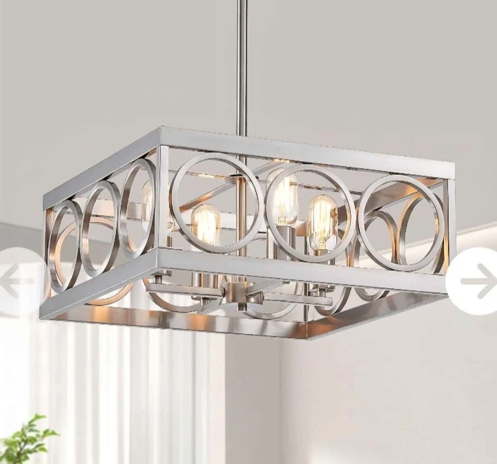 Brushed nickel ceiling light (New in box)