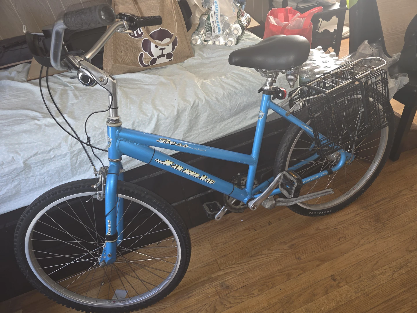 Blue Jamis Bike with Basket
