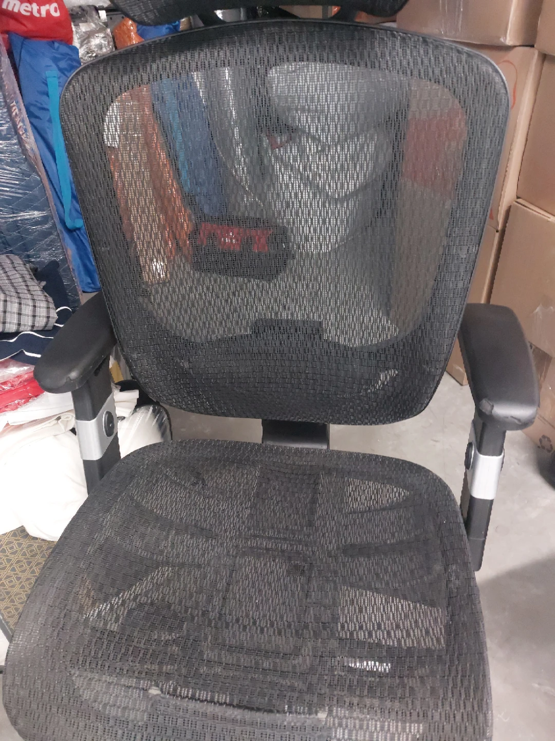Black Mesh Office Chair with Adjustable Lumbar Support