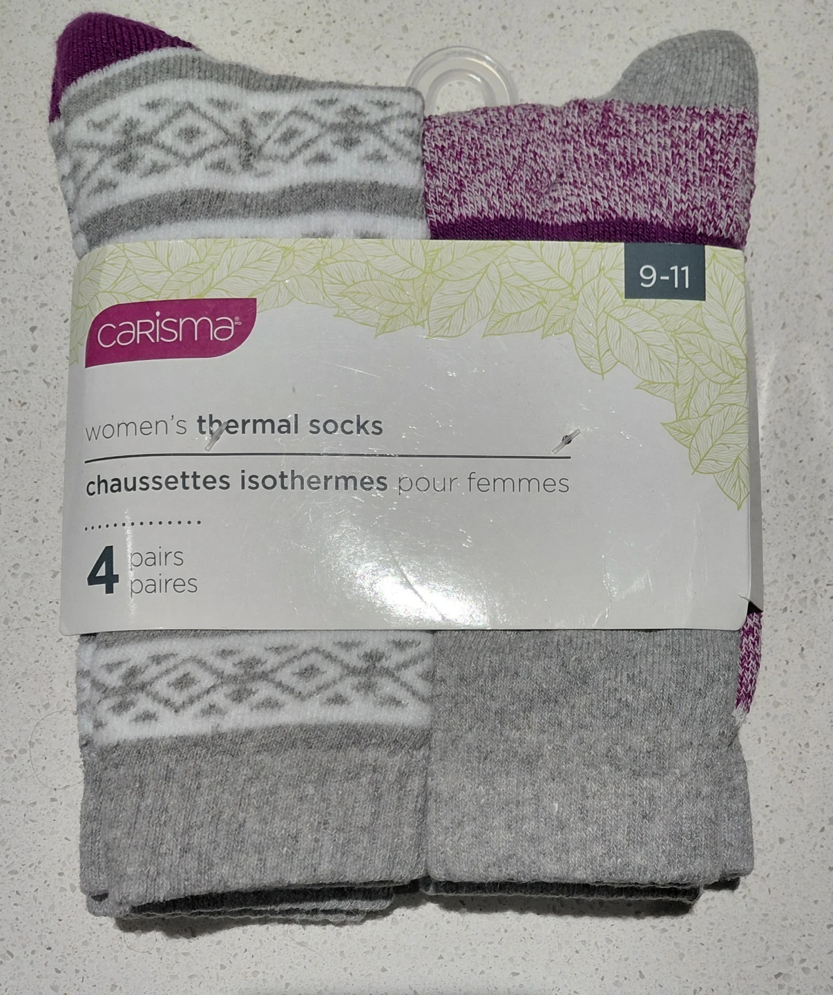 Carisma Women's Thermal Socks - 8 Pairs Size 9-11