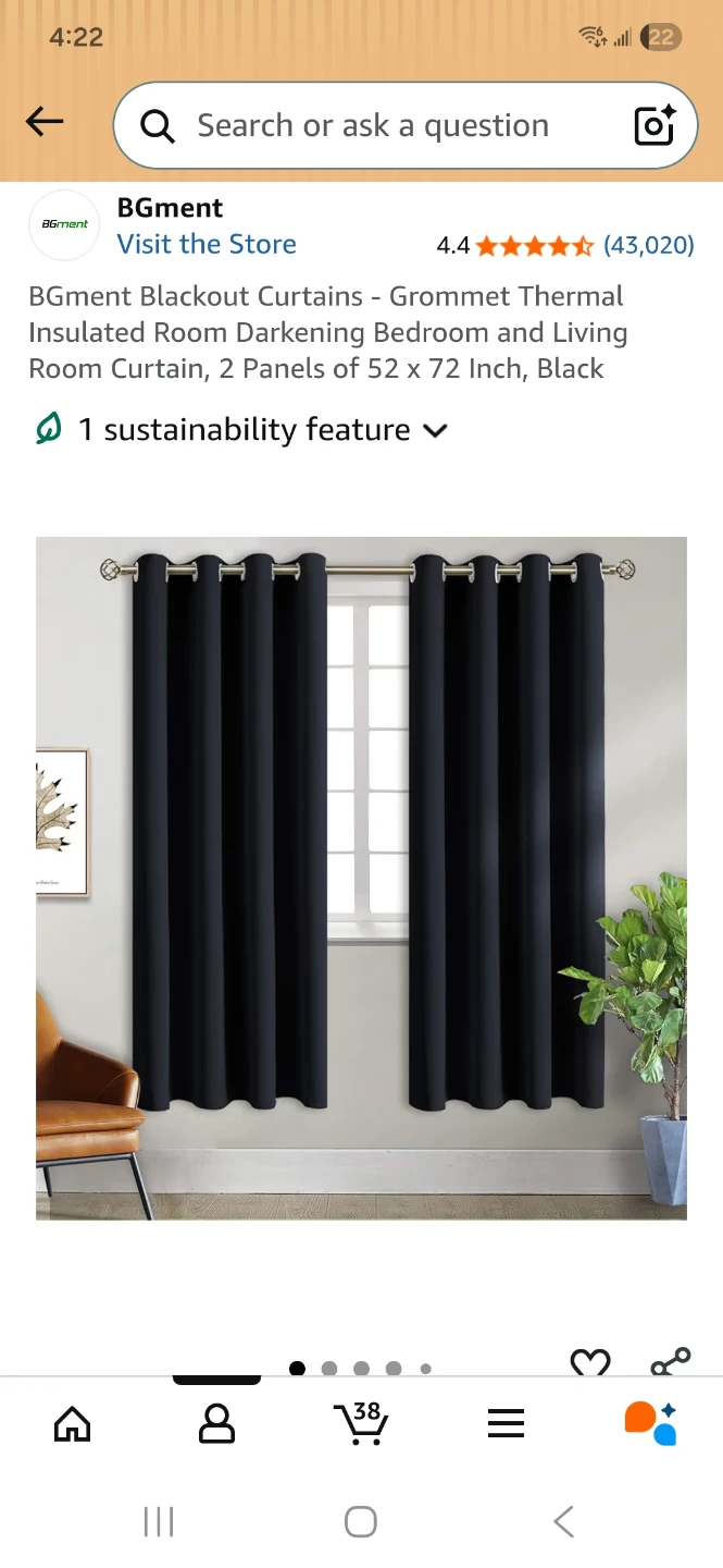 BGment Blackout Curtains - Grommet Thermal Insulated