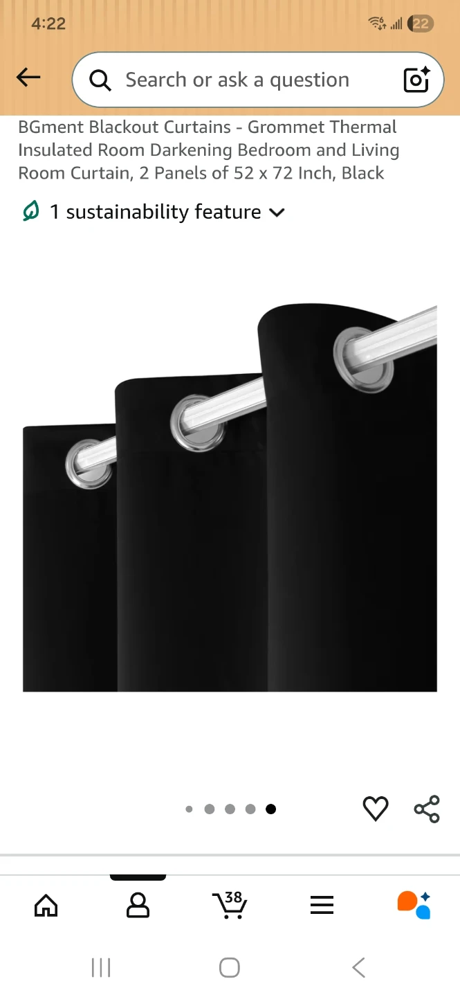 BGment Blackout Curtains - Grommet Thermal Insulated - photo 2